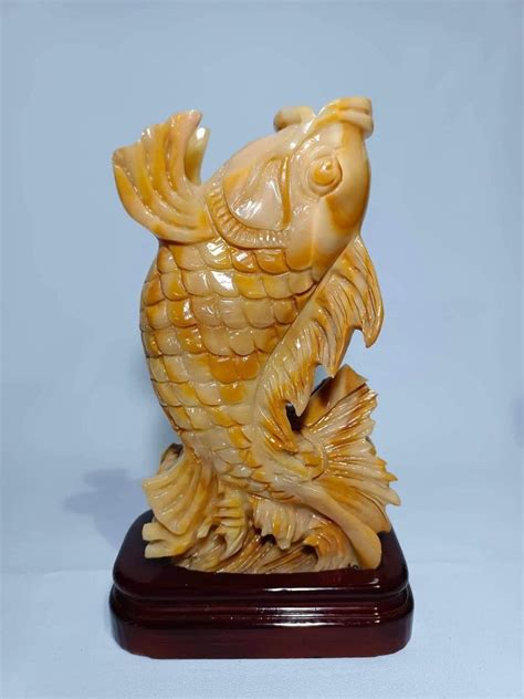 Marble Koi Fish Sculpture Koi Fish Fish Sculpture Fish Decore