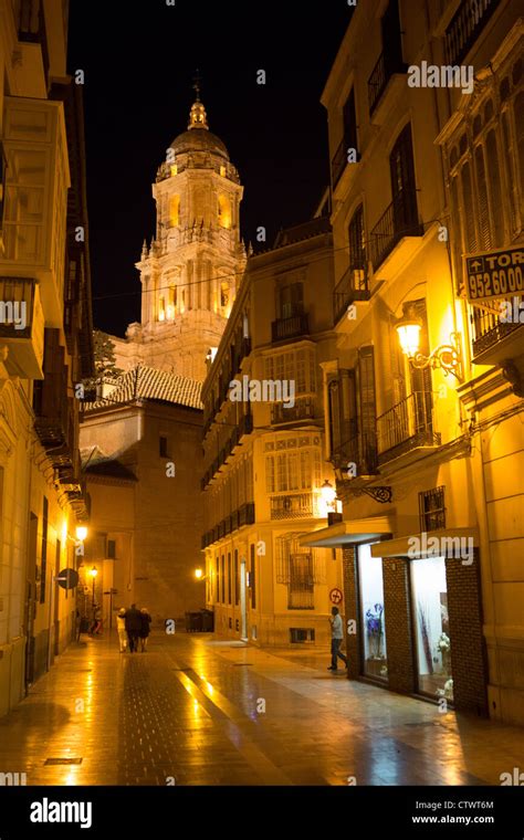 Nightlife Malaga Spain Stock Photo - Alamy