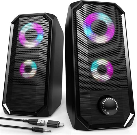 Bazivve V Pc Lautsprecher Rgb Soundbar Gaming Lautsprecher Usb