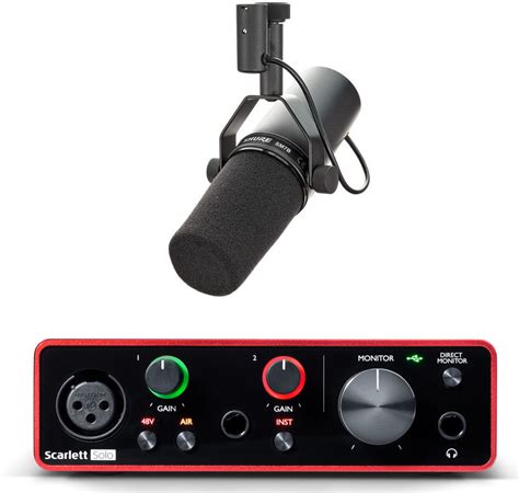 Focusrite Scarlett Solo 3rd Gen + Shure SM7B - DJMania