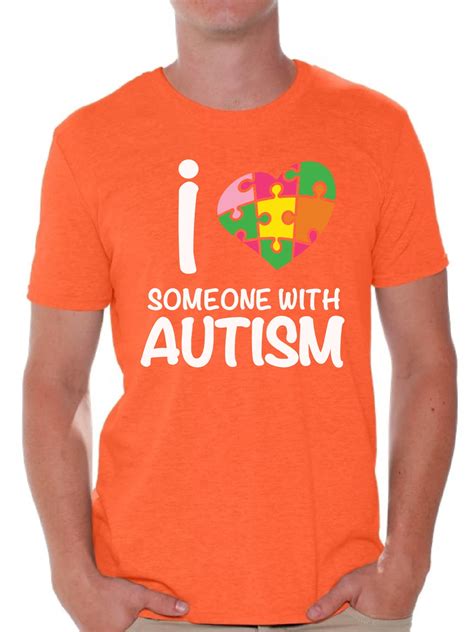 Awkward Styles Mens Autism Awareness Shirt I Love Someone With Autism