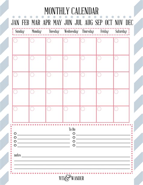 Free Fill In Printable Calendar Calendar Printables Free Blank