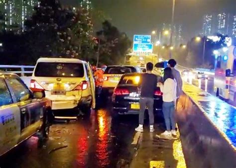 天雨路滑 將軍澳隧道公路6車串燒釀7傷｜即時新聞｜港澳｜on Cc東網