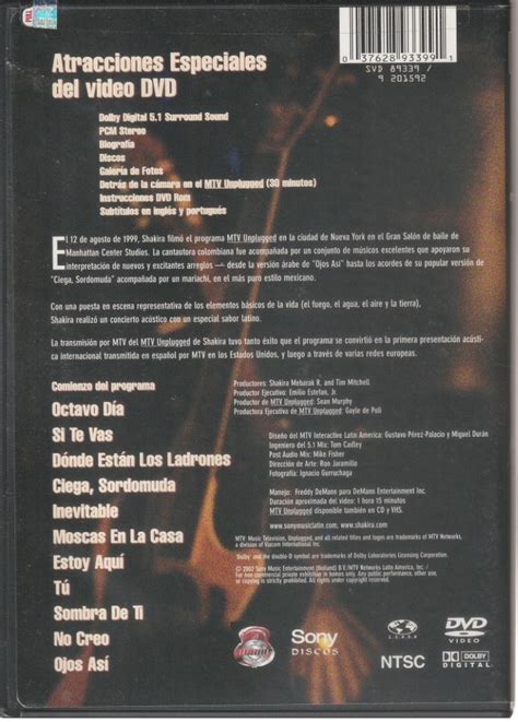 Dvd Shakira Mtv Unplugged Hobbies And Toys Music And Media Cds And Dvds