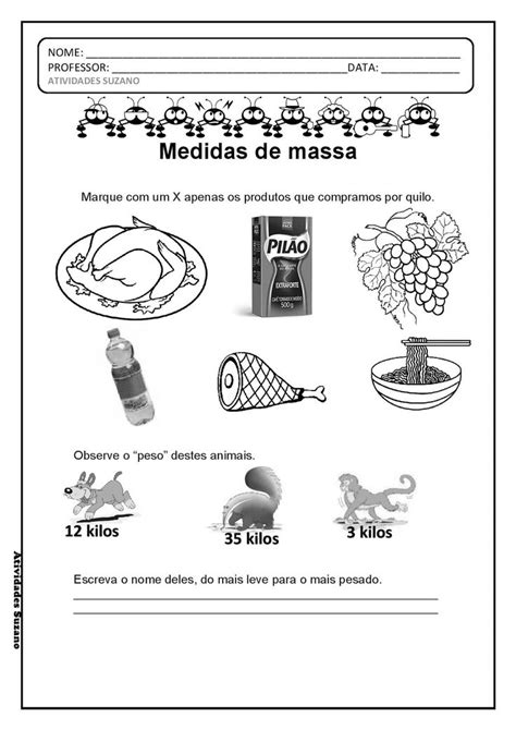 Medidas De Comprimento Tempo Massa E Capacidade 4B4 Learning Tools