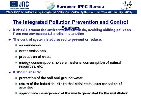 European Ippc Bureau Workshop On Introducing Integrated Pollution