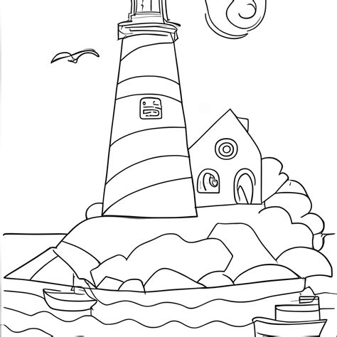 Lighthouse Coloring Books · Creative Fabrica