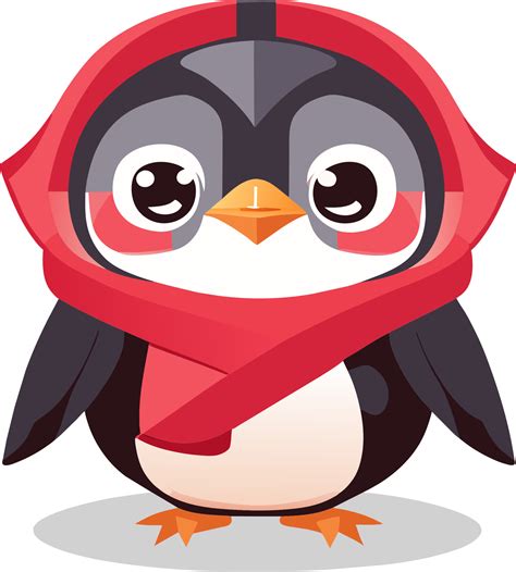 Penguin Wearing Scarves In Winter Ai Generated 27989895 Png