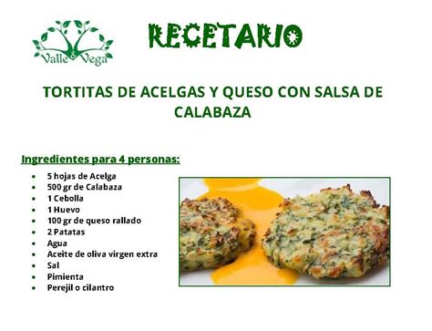 Recetario Valle Y Vega Recetario Valle Y Vega Tortitas De Acelgas Y