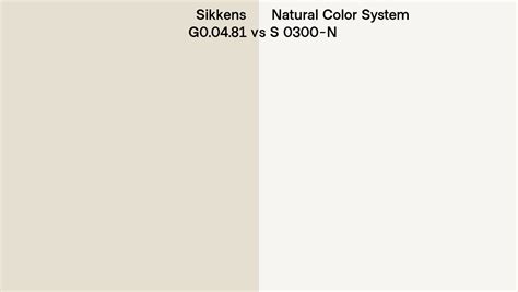 Sikkens G0 04 81 Vs Natural Color System S 0300 N Side By Side Comparison