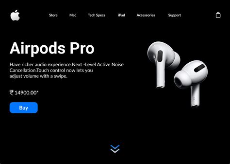 Airpods Pro Landing Page Behance