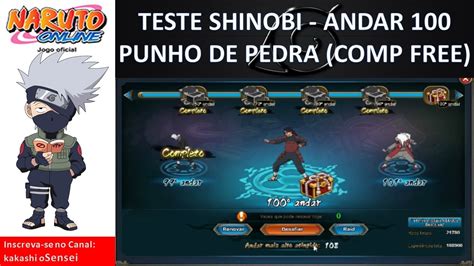 TESTE SHINOBI ANDAR 100 FORMAÇÃO PUNHO DE PEDRA YouTube