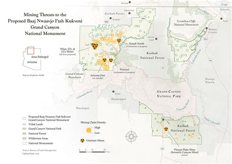 Mining Threats Map Baaj Nwaavjo I Tah Kukveni Grand Canyon National