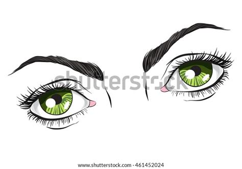 Green Eyes Vector Illustration Stock Vector Royalty Free 461452024