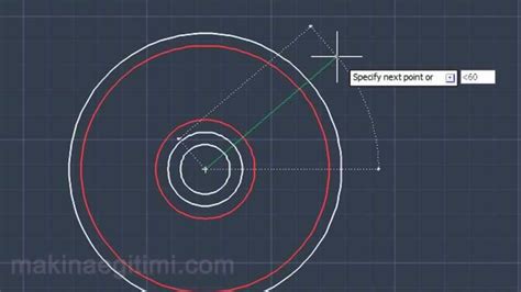 Autocad Çizim çalışması 4 Trim Offset Array Makine Eğitimi