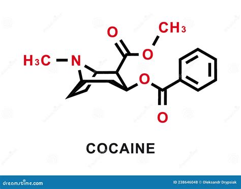 Cocaine Chemical Formula. Cocaine Chemical Molecular Structure. Vector ...