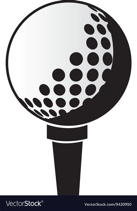 Golf Ball Vector Black And White