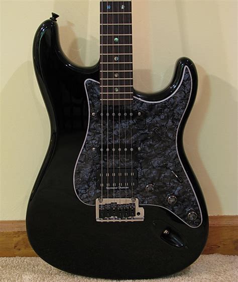 Black Pearl Pickguard On Black Guitar The Gear Page