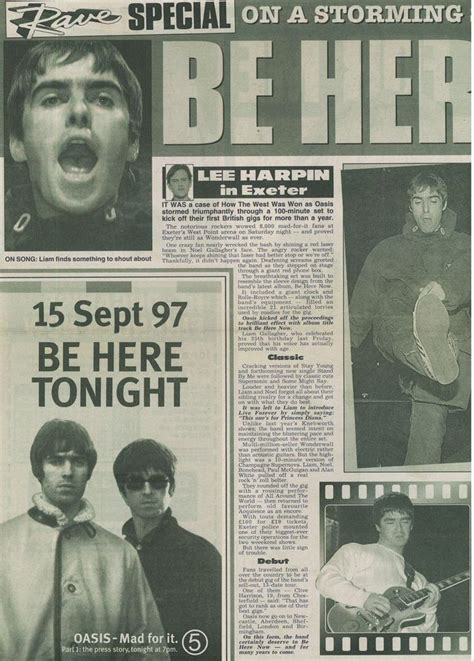 Oasis On Newspaper Oasis Album Oasis Band Oasis