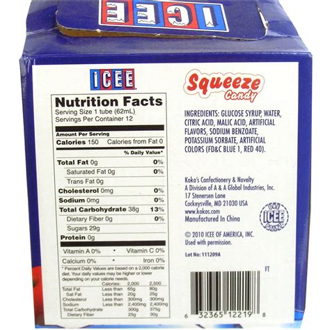 Blue Icee Nutrition Facts - Nutrition Ftempo