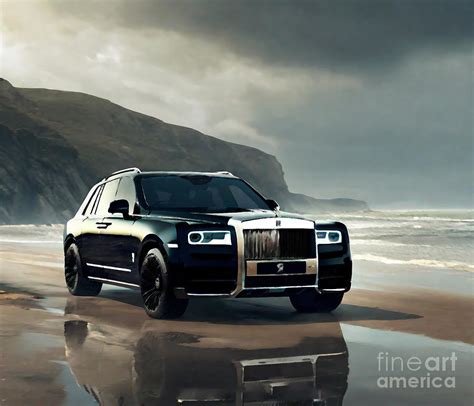 Rolls Royce Cullinan Mansory Coastline Front View Exterior Luxury Suv Drawing By Cortez Schinner