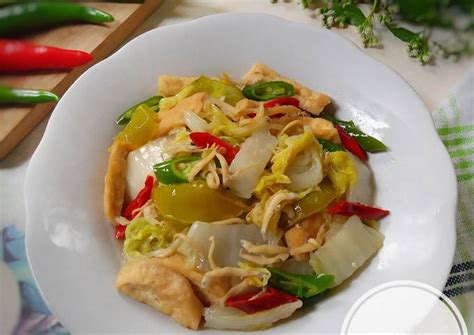 Resep Tumis Sawi Putih Tahu Teri Oleh Vey Alodia S Kitchen Cookpad