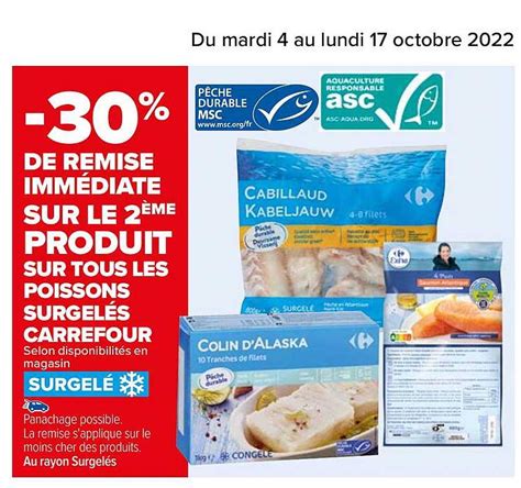 Promo Les Poissons Surgel S Carrefour Chez Carrefour Icatalogue Fr