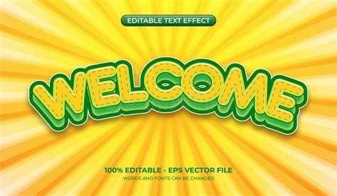 Welcome Text Effect With Cheerful Color Editable 3d Bold Sticker Text