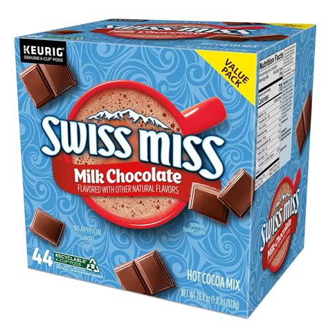 Swiss Miss Milk Chocolate Hot Cocoa Single Serve Keurig K Cup Pods