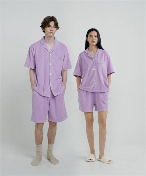 Musinsa Jo S Lounge Couple Lavender Towel Short Pajama Set