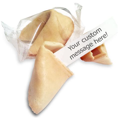 Plain Gourmet Fortune Cookies With Custom Message Individually Wrapped