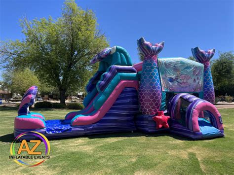 Mermaid Double Slide Bounce House Combo Az Inflatable Events