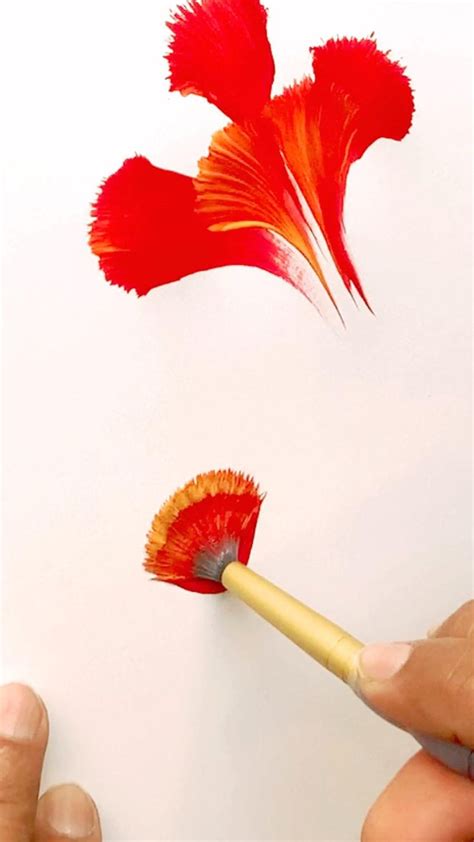 Easy way to paint flowers. This flower painting is very easy to paint ...