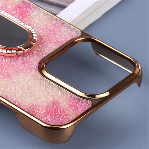 Diamond Ring Holder Phone Case For Iphone 12 Pro Gold