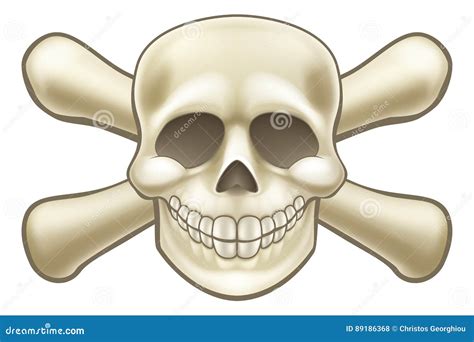 Cartoon Pirate Skull And Crossbones Stock Vector Illustration Of