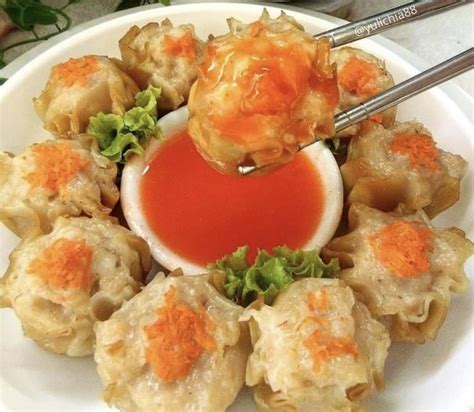 Siomay Ayam Udang Lezatnya Kombinasi Ayam Dan Udang Dalam Kuliner Asia