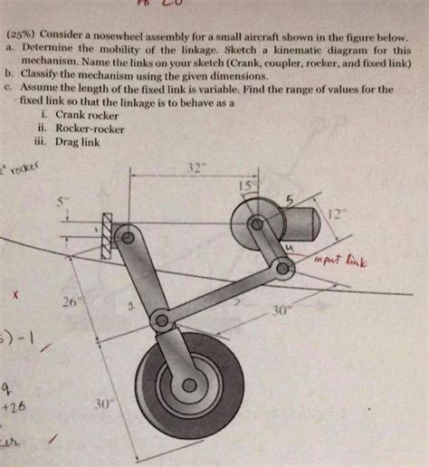 Solved 25 Consider A Nosewheel Assembly For A Small Chegg