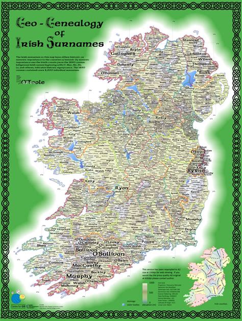 YOUR ANCESTRAL FAMILY BLOG.......: Surname Map of Ireland