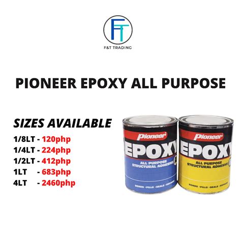 Pioneer Epoxy All Purpose Epoxy 18 14 12 Shopee Philippines