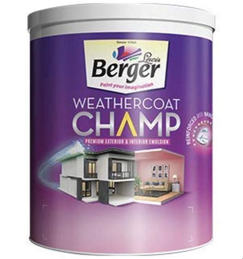 Berger Weather Coat Champ Emulsion Paint Litre At Bucket In