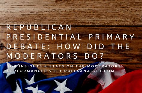 Republican Presidential Primary Debate: How Did the Moderators Do ...