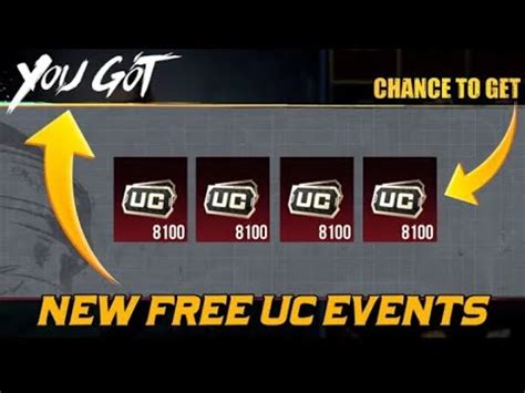 Get Free UC From PUBG Mobile Free UC Event 8100 Free Uc For 5