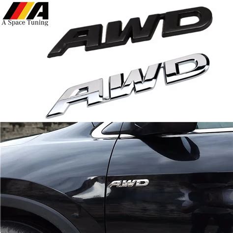 3D Chrome Metal AWD Car Styling Sticker Decal 4X4 4WD Logo Emblem Badge