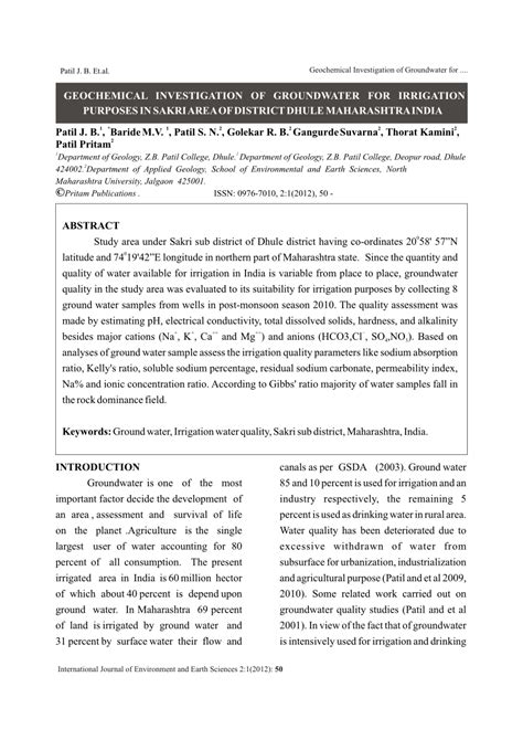 (PDF) International Journal of Environment and Earth Sciences