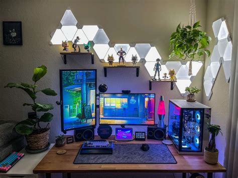 Pin On New Desk Ideas Gaming Room Setup Game Room Design Bedroom Setup