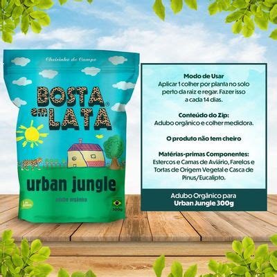 Fertilizante Org Nico Bosta Em Lata Zip Urban Jungle Cobasi