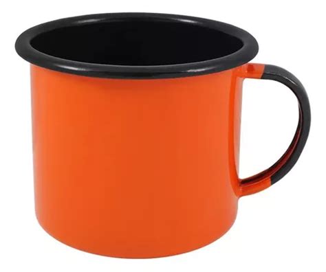 Caneca Esmaltada Ewel Laranja Ml Fog O Indu O Parcelamento Sem Juros