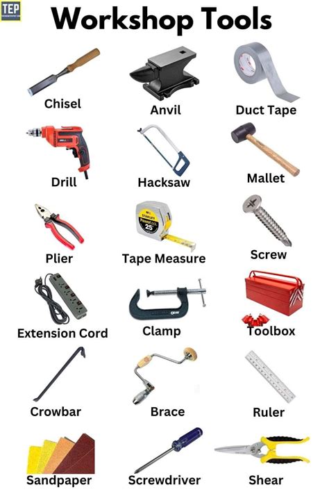 Tools And Equipment Vocabulary 150 Items Illustrated Artofit