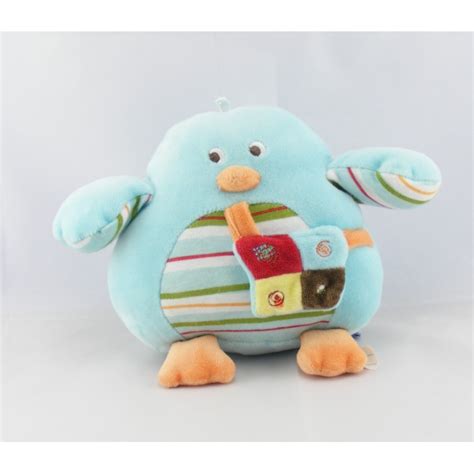 Doudou Oiseau Poussin Bleu Sucre D Orge