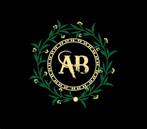 Diseño De Logotipo De Letra Ab Con Forma De Círculo Diseño De Logotipo